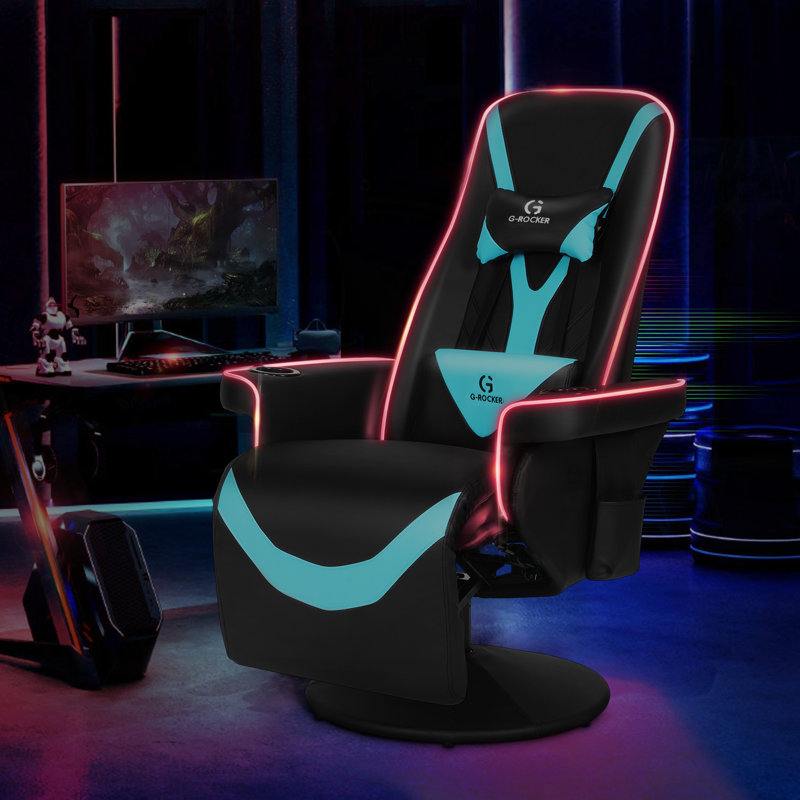 Modern Depo Video Gaming Chair With Rgb Led Lights, High Back Ergonomic